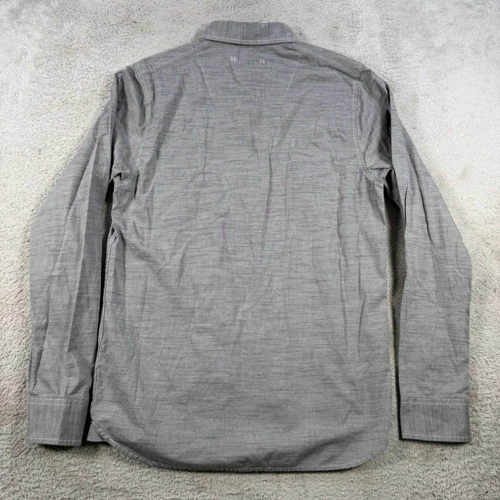 The North Face Shirt Men Small Grey Button Up Outdoor Utility Long Sleeve Pocket